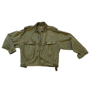 Free People Military Jacket / size Small / Khaki / All season